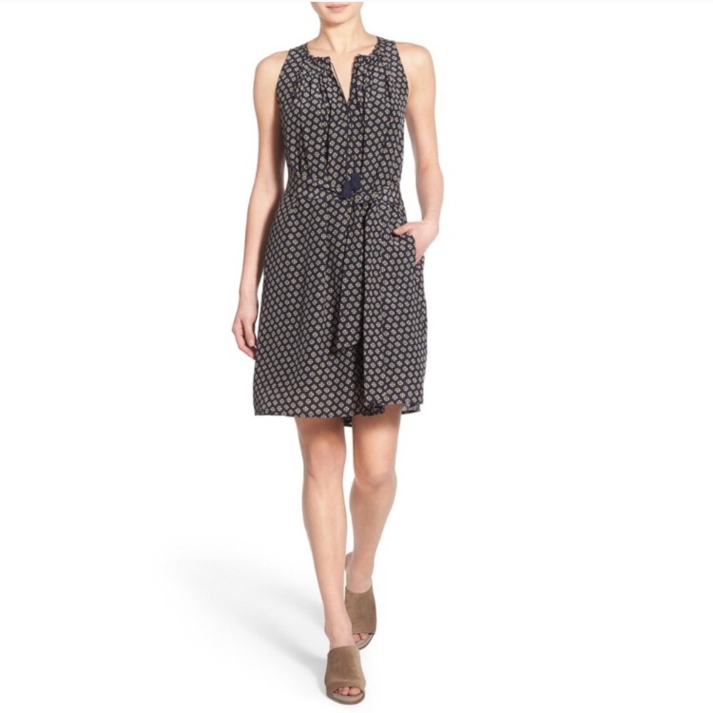 Madewell Silk Ville Dress in Coin Tile Small